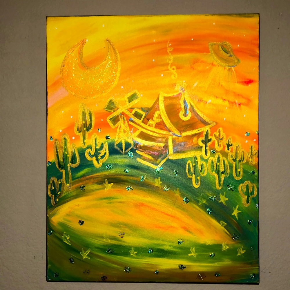Courage cowardly dog house painting